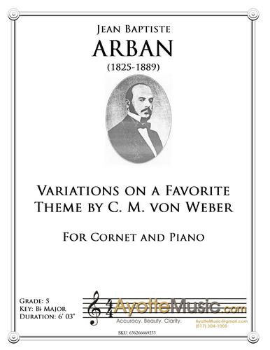 Arban - Variations on a Favorite Theme by C. M. von Weber (Digital PDF Download)