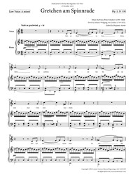 Schubert - Gretchen am Spinnrade for Low Voicein A minor (Digital PDF Download)