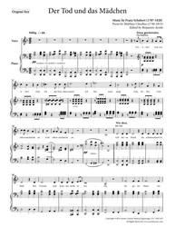 Der Tod und Das Madchen for Low Voice in D minor (Digital PDF Download)