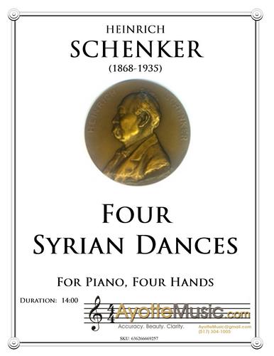 Schenker - Syrian Dances for Piano Four Hands (Digital PDF Download)