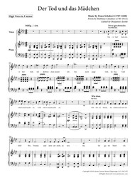 Der Tod und Das Madchen for Medium Voice in F minor (Digital PDF Download)