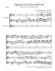 Fugue No. 2 in C Minor (WTC Book 1) for Clarinet Trio