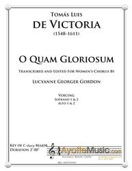 Victoria - O Quam Gloriosum (Digital PDF Download), arr. Gordon