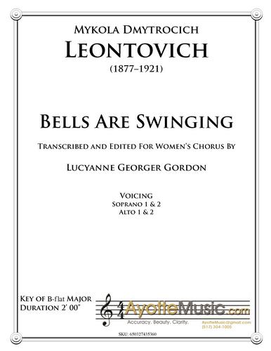 Leontovich - Bells Are Swinging (Digital PDF Download), arr. Gordon