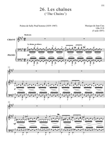 Jean Cras, Mélodies de jeunesse (The Early Songs), 1892 – 1901