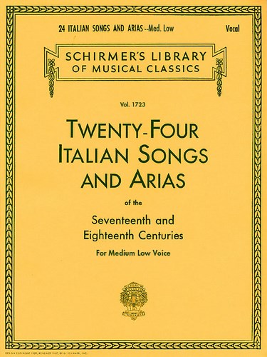 24 Italian Songs & Arias - Medium Low Voice (Book only)